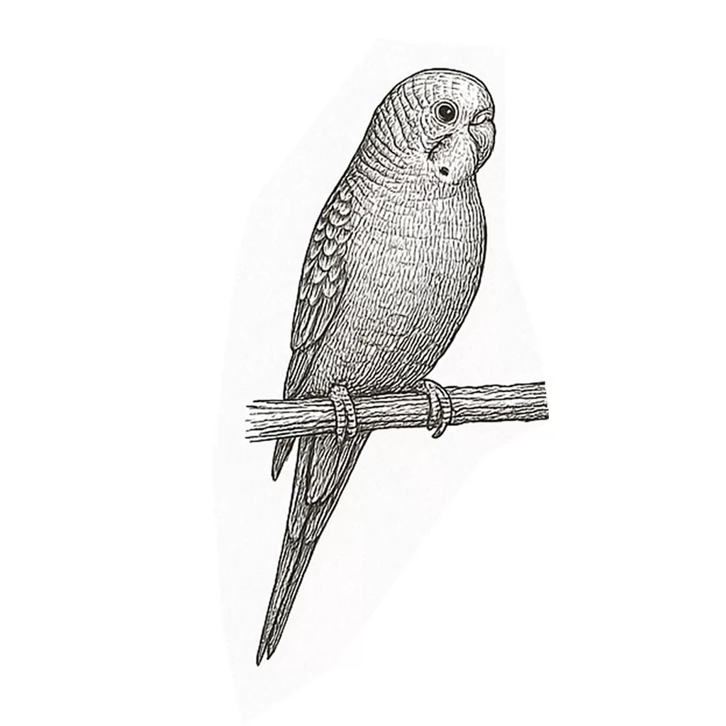 Perruches dessin