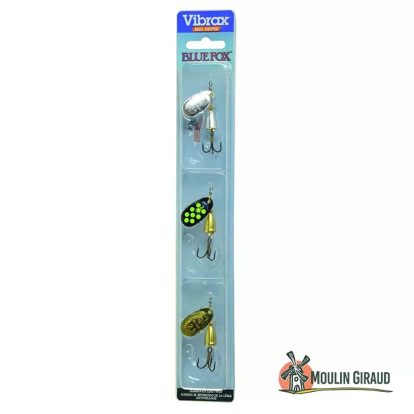 Cuillers Vibrax Kit Expert (à pois) n2 x3