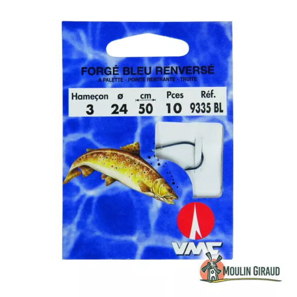 Hameçons montés forgé Bleu renversé WQ T6 x10