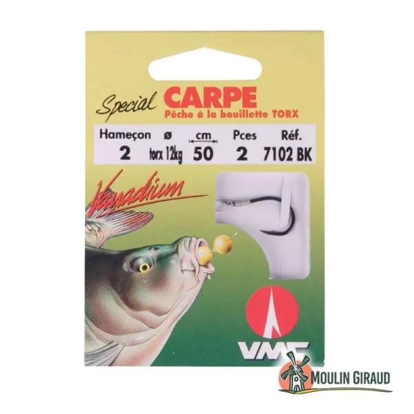 Hameçons montés Carpe Bouillettes WQ T2 x2