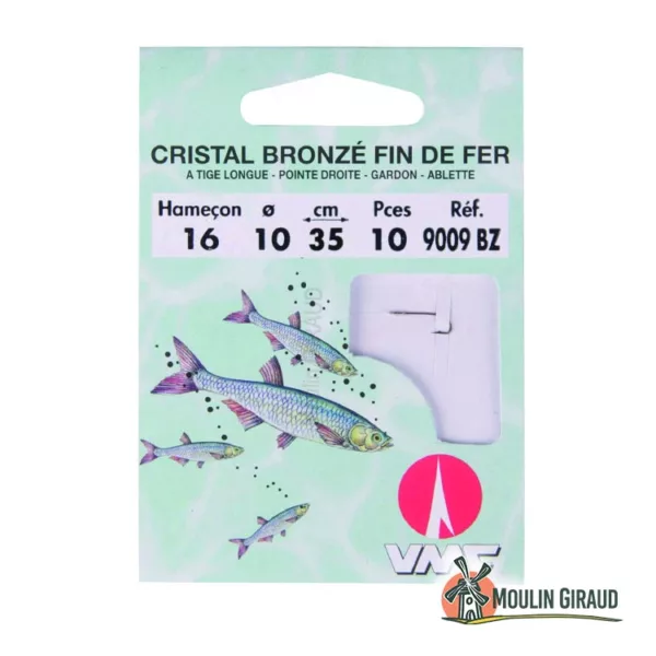 Hameçons montés Cristal Bronzé Fin de Fer WQ T18 x10
