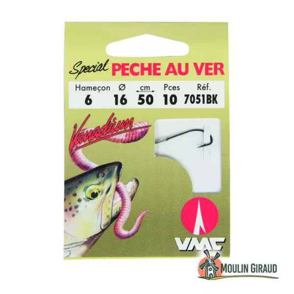 Hameçons montés Pêche au Vers WQ T6 x10
