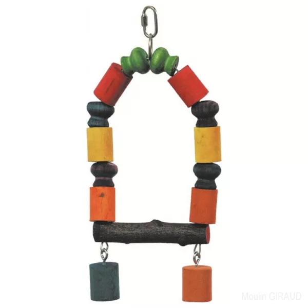 Jouet bois Balancoire Coloré 18cm LA