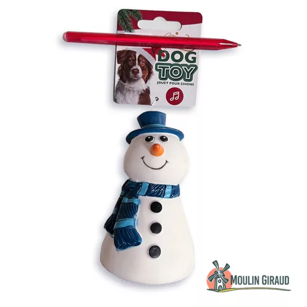 Jouet Chien Bonhomme de neige 11,5cm LA