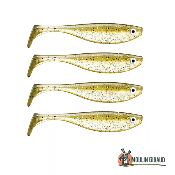 Leurre souple Jaune 10cm Storm x4