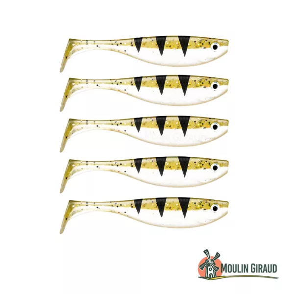 Leurre souple Jaune 8cm Storm x5