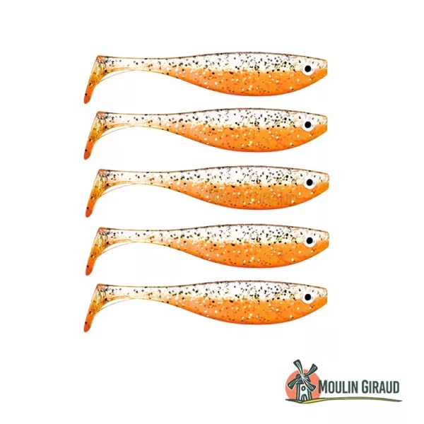 Leurre souple Orange 8cm Storm x5