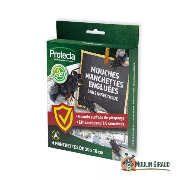 Manchettes Engluées Mouches x4