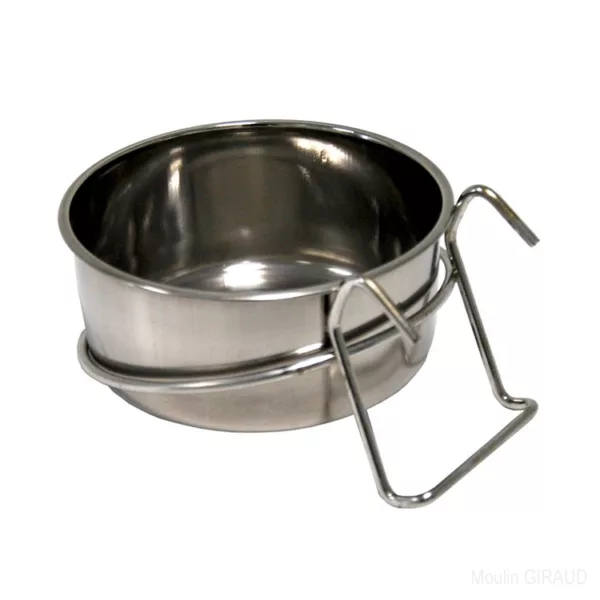 Mangeoire Inox 12cm crochets LA