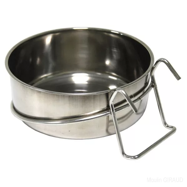 Mangeoire Inox 14,5cm crochets LA