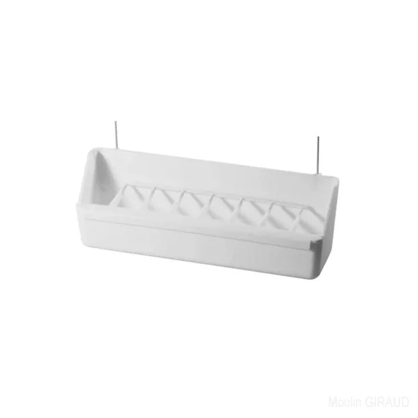 Mangeoire Plastique 20cm Blanche - 25G
