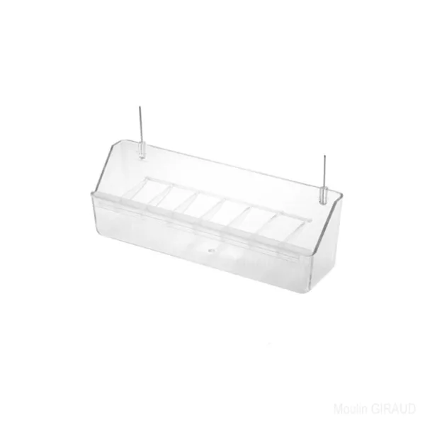 Mangeoire Plastique 20cm Transparente - 25G