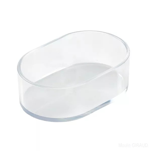 Mangeoire Plastique Ovale Transparente - 72G