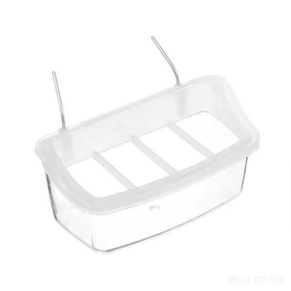 Mangeoire Plastique Transparente Anti-Gaspi - M034