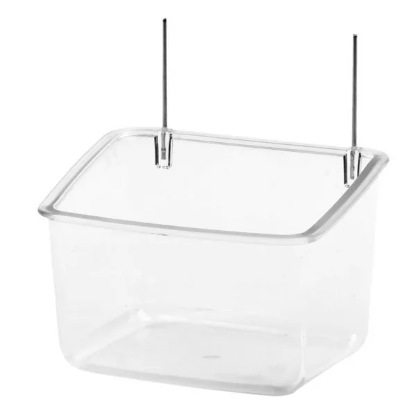 Mangeoire Plastique Transparente GM crochets - 15G