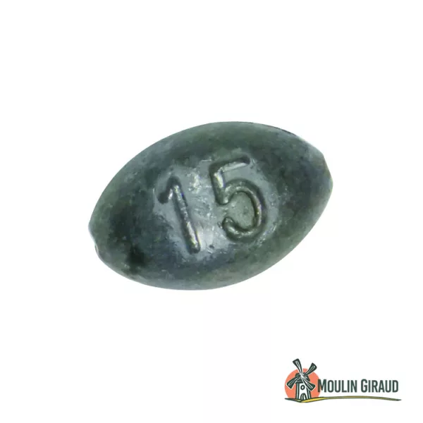 Olive bombée perçée en plomb 10g