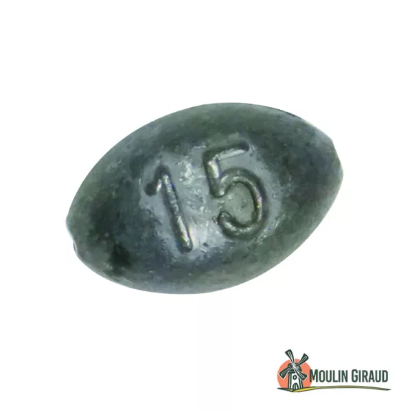 Olive bombée perçée en plomb 20g