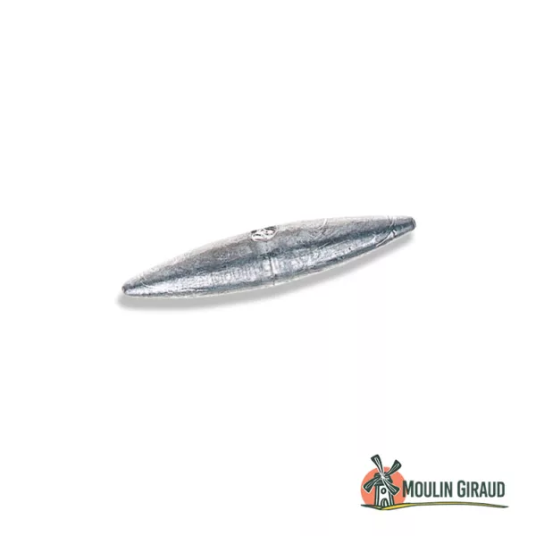 Olive longue perçée en plomb 7g