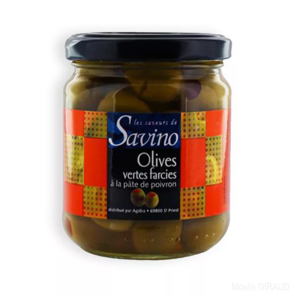 Olives farcies poivrons 125g