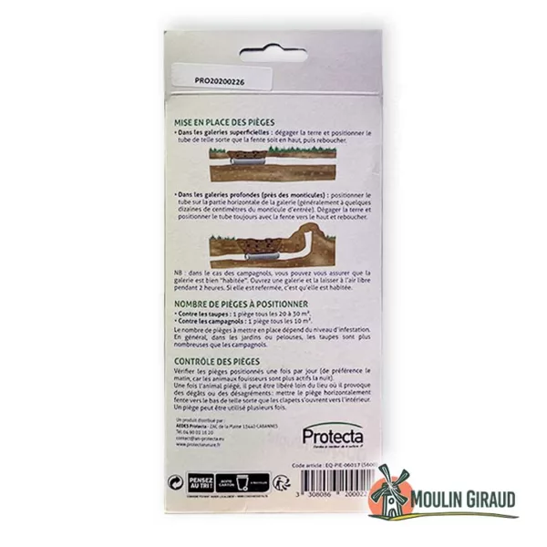 Pièges Tube Taupes & Campagnols P x2 – Image 2