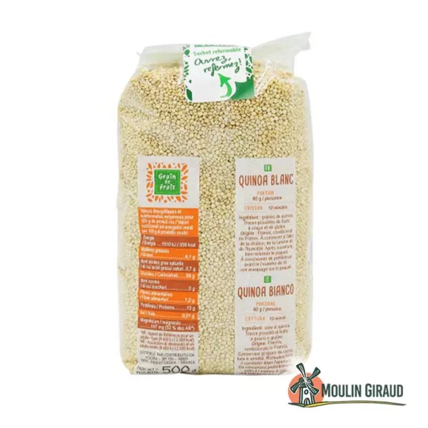 Quinoa Blanc Origine France 500g – Image 2