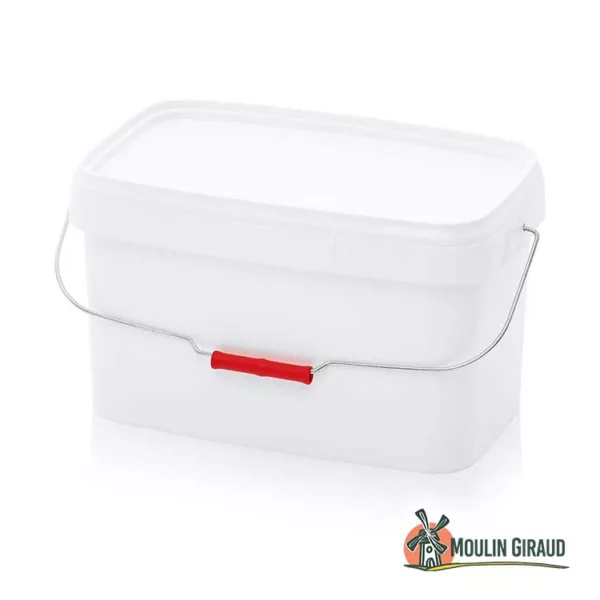 Seau Plastique Rectangulaire Blanc 10L