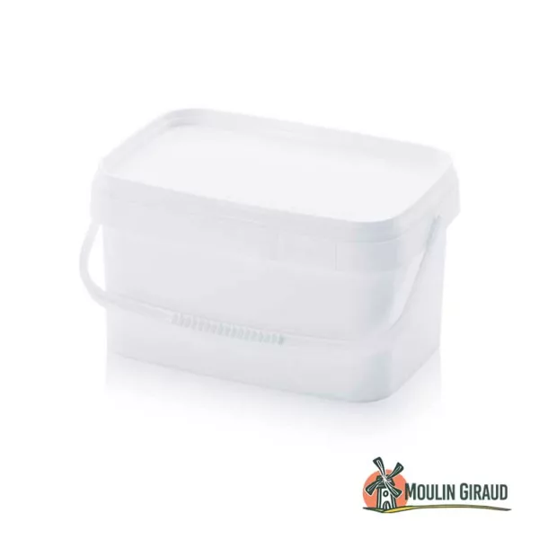 Seau Plastique Rectangulaire Blanc 5L
