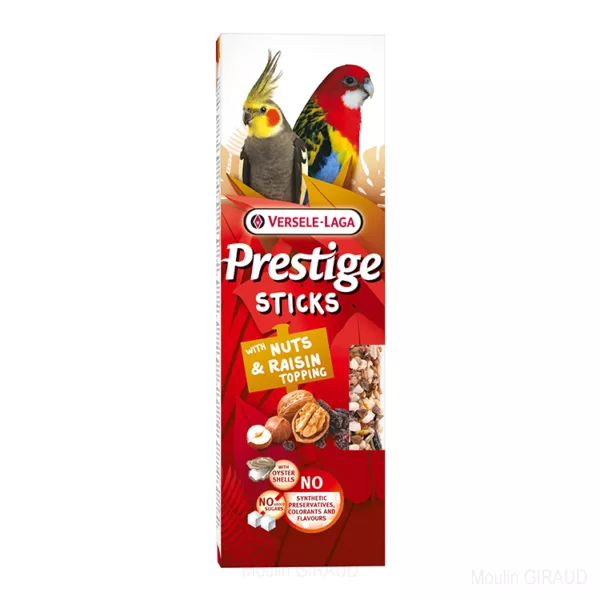 Sticks Grandes Perruches Noisettes, Noix et Raisins x2